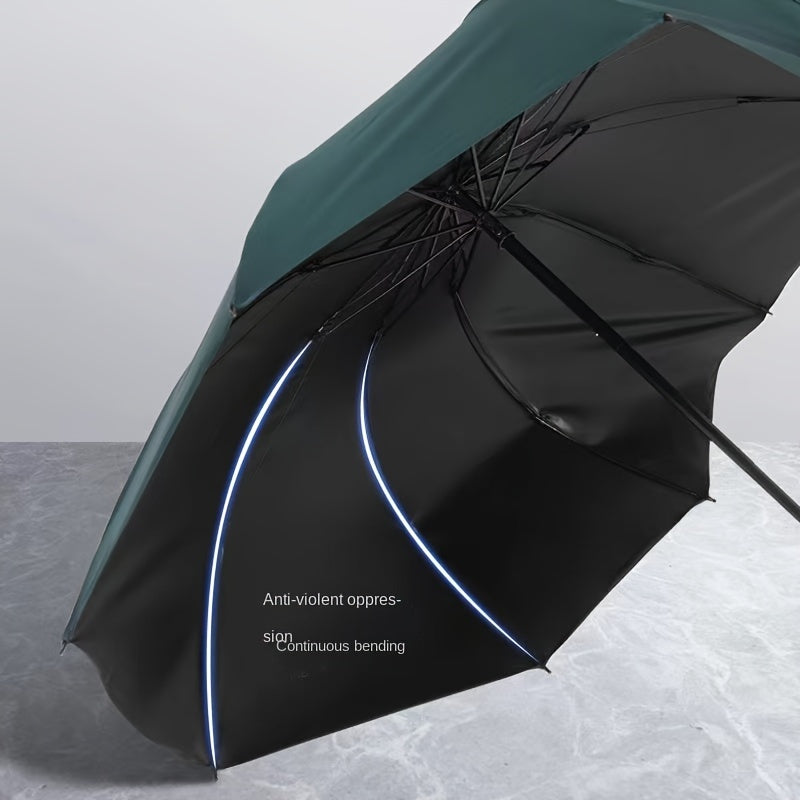 Extra Large 12-Rib Windproof Folding Umbrella – Waterproof for Business Travel, Men and Women, Ideal for Rainy and Sunny Days