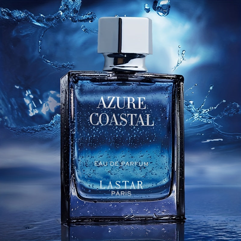 Azure Coastal Men's Cologne 50ml - Long-Lasting Gentlemanly Romance Scent with Fresh Aquatic Notes, 1.7 fl oz