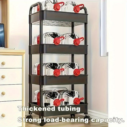 Small Movable Storage Rack – Multi-Layer Organizing Cart for Bedroom, Kitchen, and Household Use