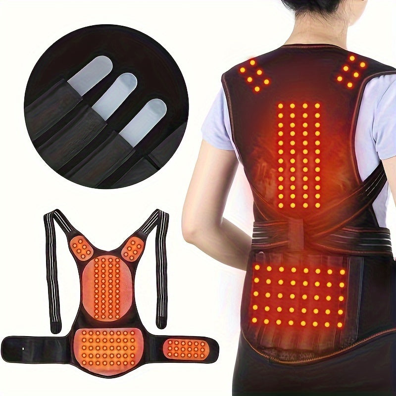 Shoulder Protector Vest – Adjustable Back Shawl with Magnetic Support, Hot Compress for Waist and Spine, Orthotic Strap for Men and Women