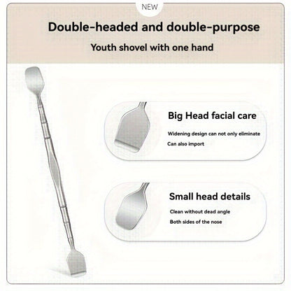 Double-Ended Blackhead Remover - Facial Pore Cleanser, Exfoliator, and Massage Tool for Smooth Skin