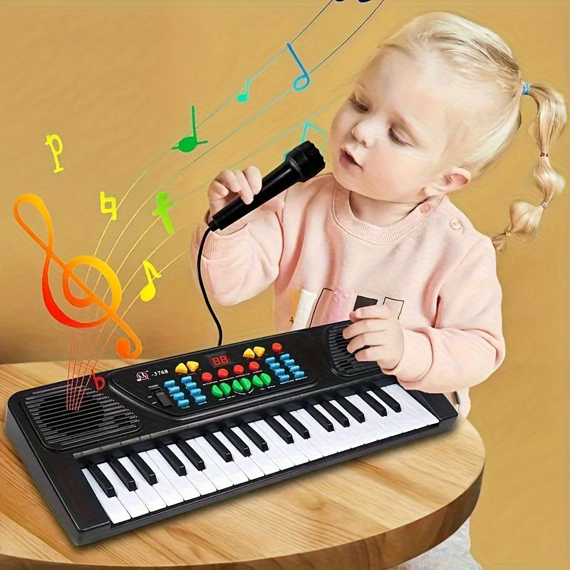 37 Key Electronic Piano Keyboard with Microphone - Portable Musical Instrument for Kids and Adults - Perfect Christmas or Birthday Gift