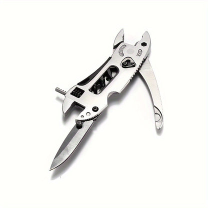 Stainless Steel Multi-Purpose Pocket Pliers - Adjustable Folding Tool with S2 Batch Head, Lightweight Outdoor Multi-Tool Kit