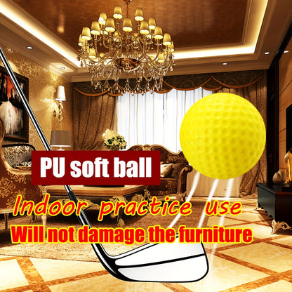 Automatic Golf Putting Mat with Ball Return - Indoor Exerciser for Office Use, Includes 6 PU Balls