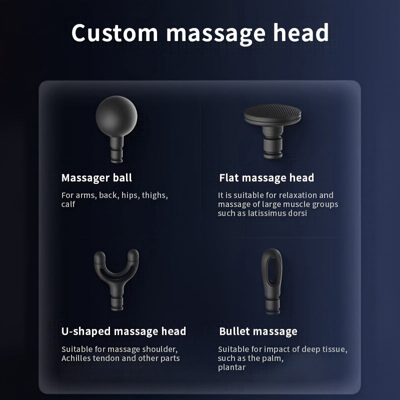 Professional Electric Massage Stick – Deep Tissue U-Shape Muscle Massager with 4 Heads for Back and Neck Relaxation, Perfect Gift for All Occasions