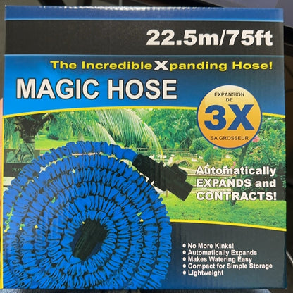 75FT Magic Hose – Expandable High-Pressure Irrigation Water Hose with Spray Gun Tool, Multi-Functional Garden and Car Washing Equipment