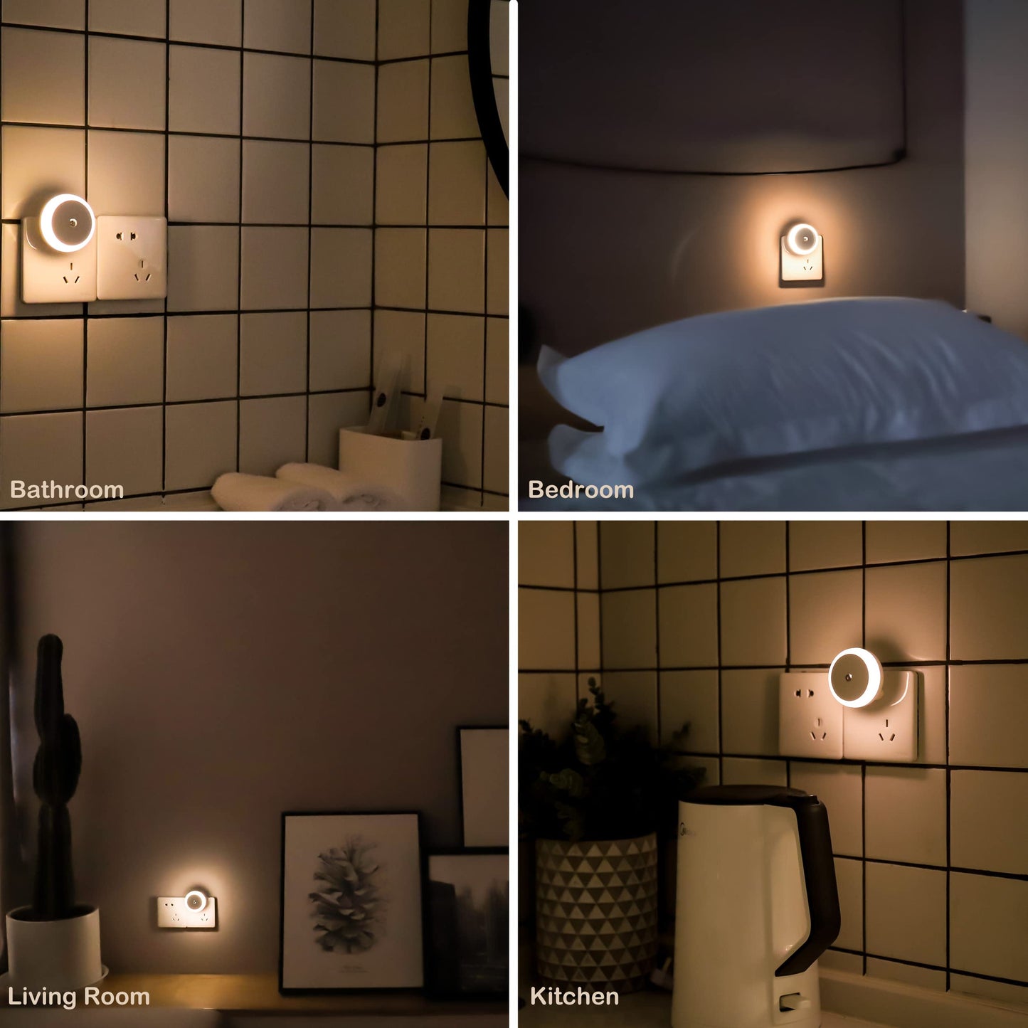 Energy Saving LED Night Light with Dusk to Dawn Sensor – Smart Wall Light for Bathroom, Bedroom, Kitchen, and Corridor, Ideal for Home Decor and Safety