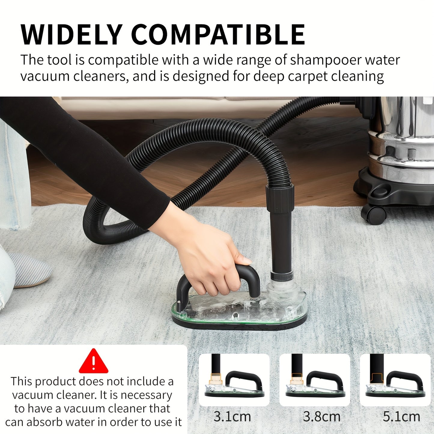 Nekuma Carpet Stain Remover Tool Attachment - For Water Filtration Wet Extractor Vacuum Cleaner - Deep Cleaning Pet Rug Shampooer Solution for Home Floors