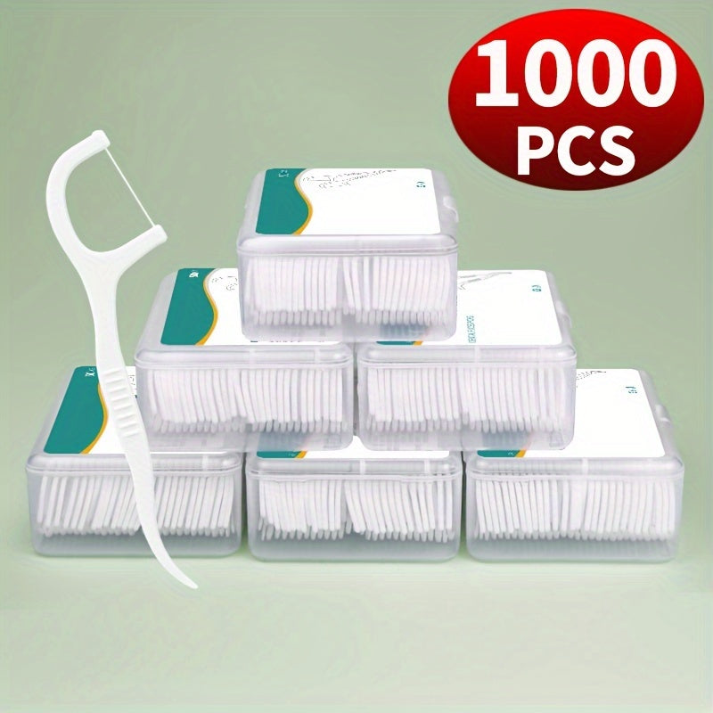 Ultra-Fine Dental Floss Sticks - 1000/600/300pcs, Effective for Cleaning Between Teeth, Essential Oral Care Tools