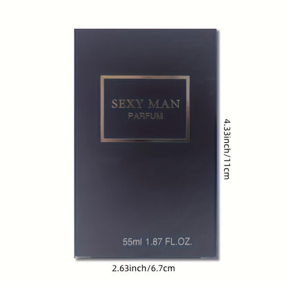 55ml Long-Lasting Eau De Parfum for Men - Refreshing Cologne with Seductive Scent, Ideal for Dating, Daily Use and as a Christmas or Father's Day Gift