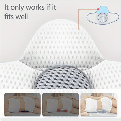 Sleeping Waist Support Pillow – 3D Breathable Mesh Bed Back Pillow, Adjustable Height for Soft Back Support, Ideal for Pregnant Women