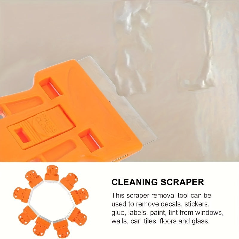 2pcs Mini Razor Blades Scraper - Removes Decals, Stickers, Old Glue, Glass and Car Window Film, Paint, Labels, and Debris