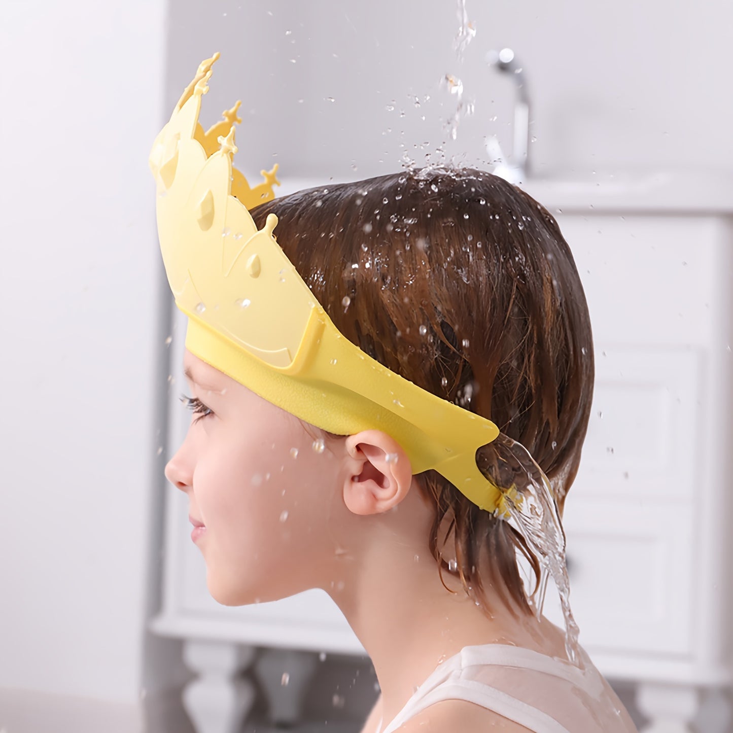 Waterproof Ear Protection Hat for Children – Prevents Water Splashing While Washing Hair During Bath Time