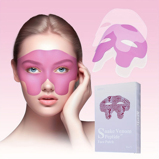 5pcs Snake Venom Peptide Eye Patch – 3 in 1 Under Eye, Forehead and Nasolabial Folds Patch | Skin Elasticity, Facial Firming and Hydrating