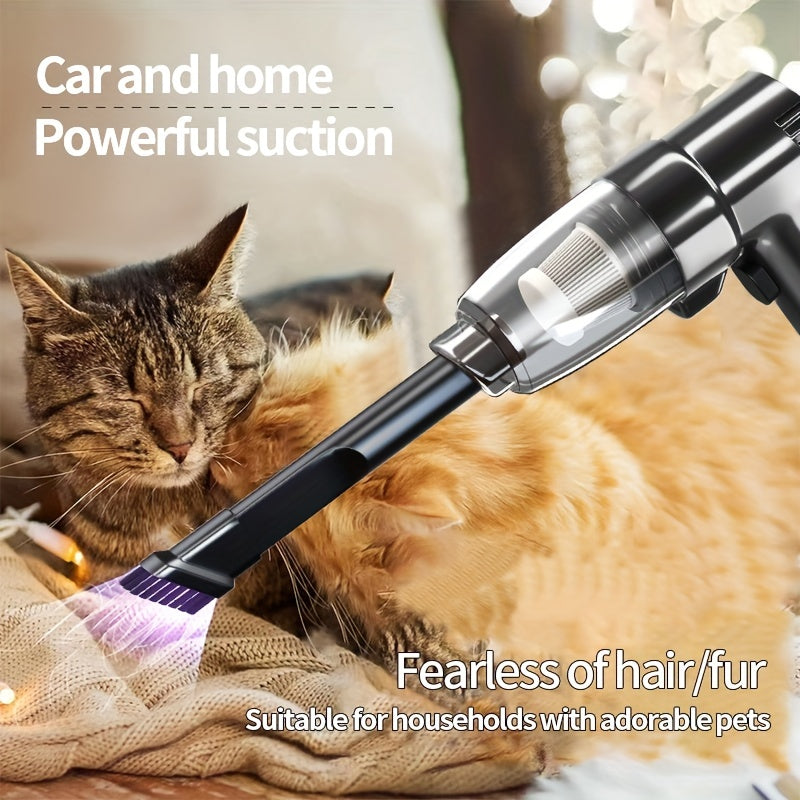 Car Mounted Vacuum Cleaner: High-Power, High-Suction Dry and Wet Dual-Purpose Mini Handheld Vacuum, Portable & Multi-Functional