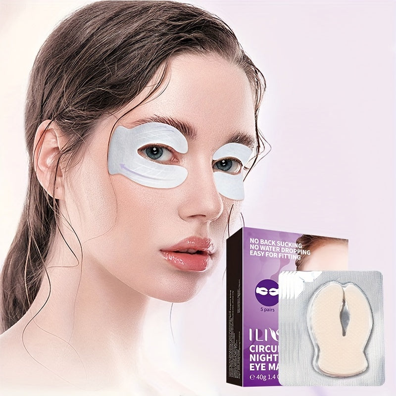 Circulating Shape Night Sleeping Eye Mask - Moisturizing, Pore Refining, and Firming Under Eye Skin, Natural Ingredients for Fine Lines, Eye Bags, and Dark Circles