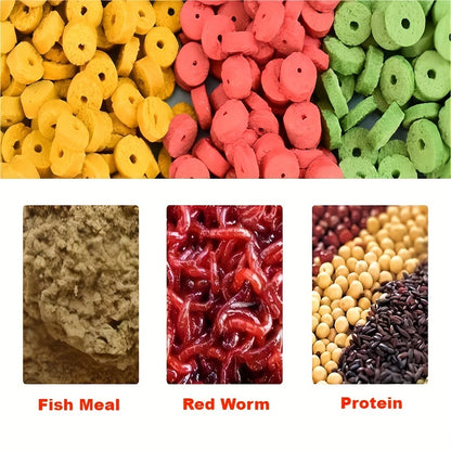 7 Packs/Box Red Worm Pellets Bait - Artificial Bait for Carp, Catfish, Freshwater Fish - High-Quality Hollow Bait for Effective Fishing