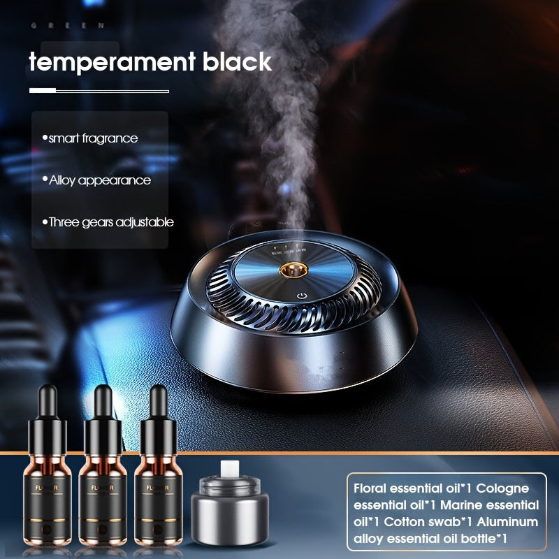 Smart Aroma Car Perfume Diffuser - High-End Air Freshener, Purifier and Humidifier with Essential Oil Fragrance Sprayer, 3 Scents for Men and Women