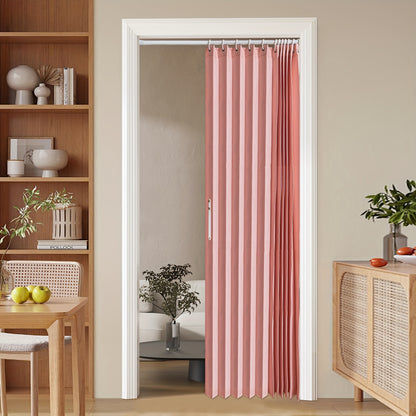 Colorful Magnetic Folding Door Curtain – Easy Setup, Space-Saving Divider for Home and Business – Vibrant Artistic Design, Machine Washable Polyester