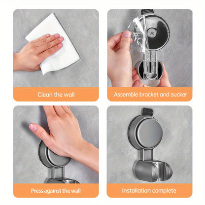 Musurjoy Adjustable Suction Cup Shower Head Holder – No-Drill, Removable Bathroom Accessory – Easy Installation