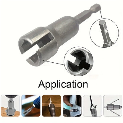 Butterfly Bolt Socket Wrench - 6.35mm Hex Shank Socket Adapter Nut for Power Tools, Slotted Electric Screwdriver