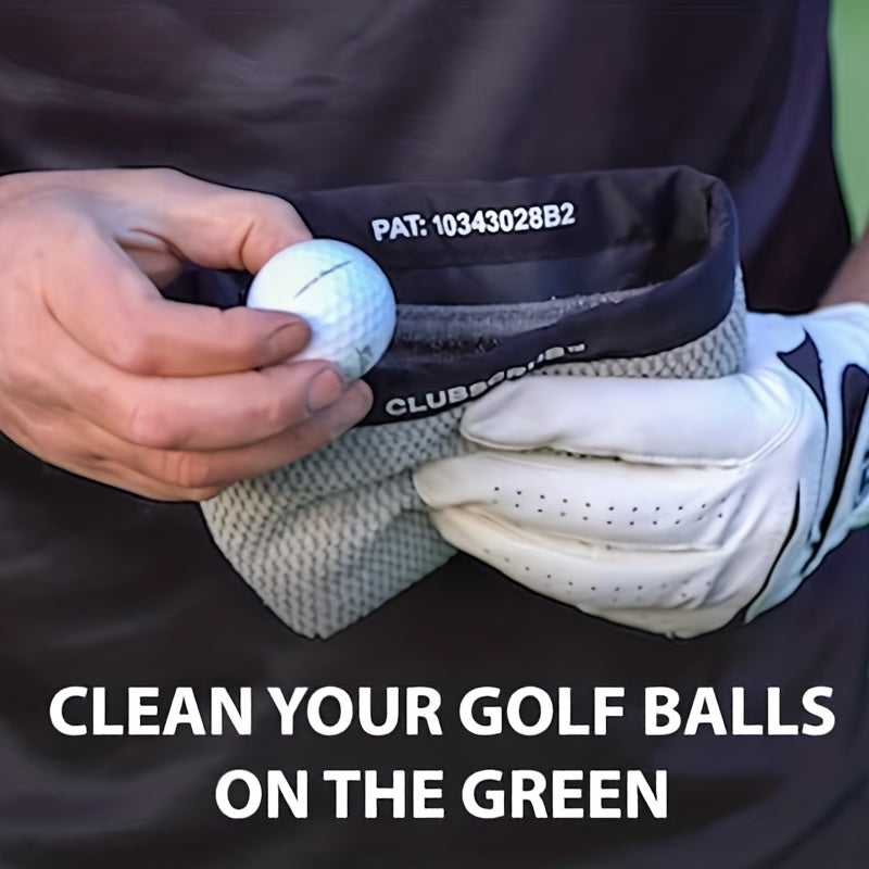 Portable Golf Club Cleaning Bag - Waterproof with Detachable Wiping System for Golf Balls and Clubs