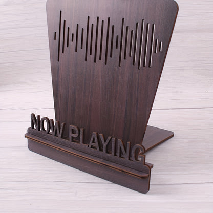 Wooden Record Holder - CD and Vinyl Record Display Stand for Desktop - Home Decor