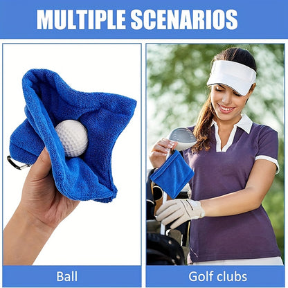 Golf Towel – Cleaning Towel for Golf Clubs with Hook – Durable and Convenient Golf Accessory