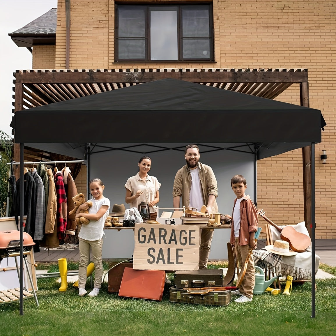 Pop-Up Gazebo Outdoor Canopy Shelter – Instant Tent with Mosquito Netting and 4 Sandbags, Ideal for Lawn, Garden, Backyard, Deck