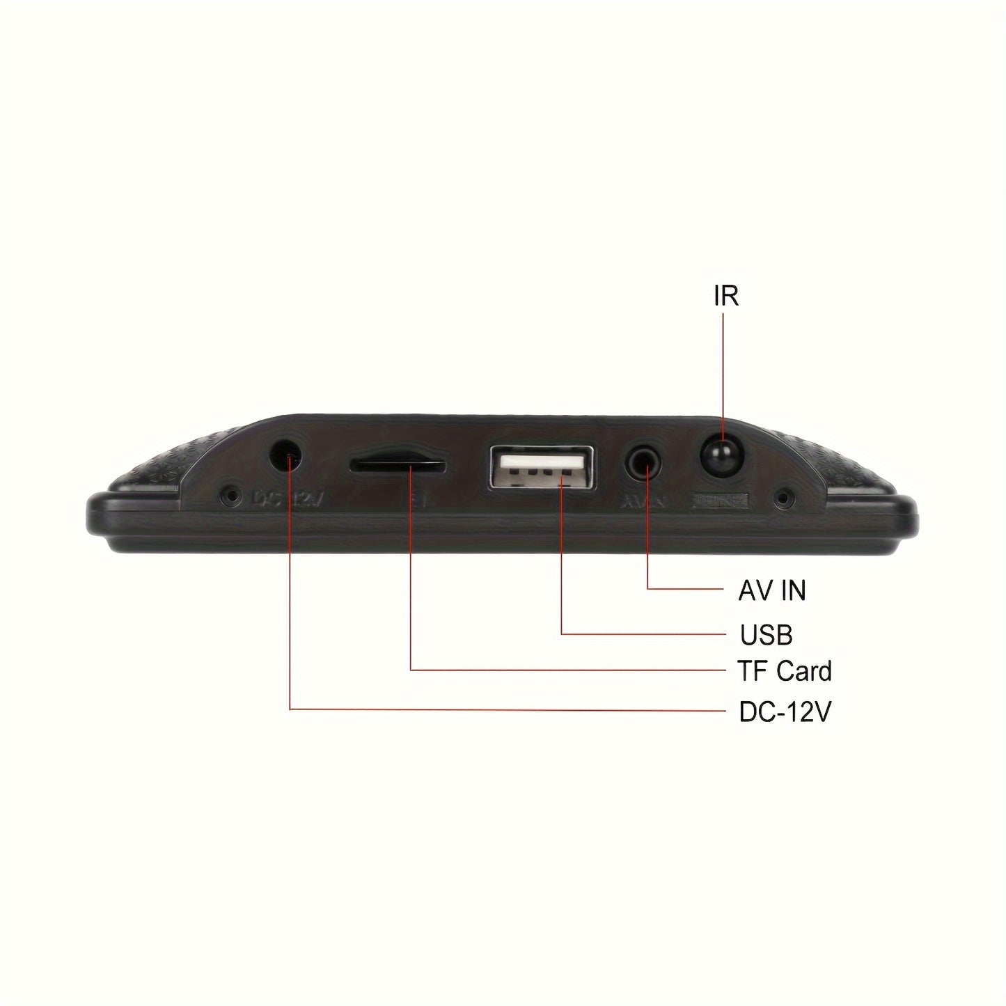 Portable 7-Inch HD CarPlay Screen with Wireless Connectivity, Bluetooth, Mirror Link, FM Transmitter & Multiple Inputs – Universal Fit for All Vehicles