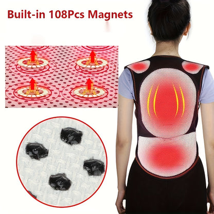 Shoulder Protector Vest – Adjustable Back Shawl with Magnetic Support, Hot Compress for Waist and Spine, Orthotic Strap for Men and Women