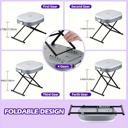 Adjustable Pedicure Stool for Home Use - Perfect Birthday Gift for Mom from Daughter, Son, Kids - Foot Rest and Pedicure Tools