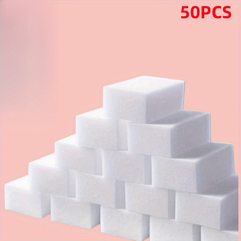 100pcs Magic Eraser Sponges – Ultra Absorbent Melamine Foam for Cleaning Kitchen, Bathroom, Sink, Oven, Stove, Plates, Shower, Tiles, Walls, and Car – Effective Household Tool