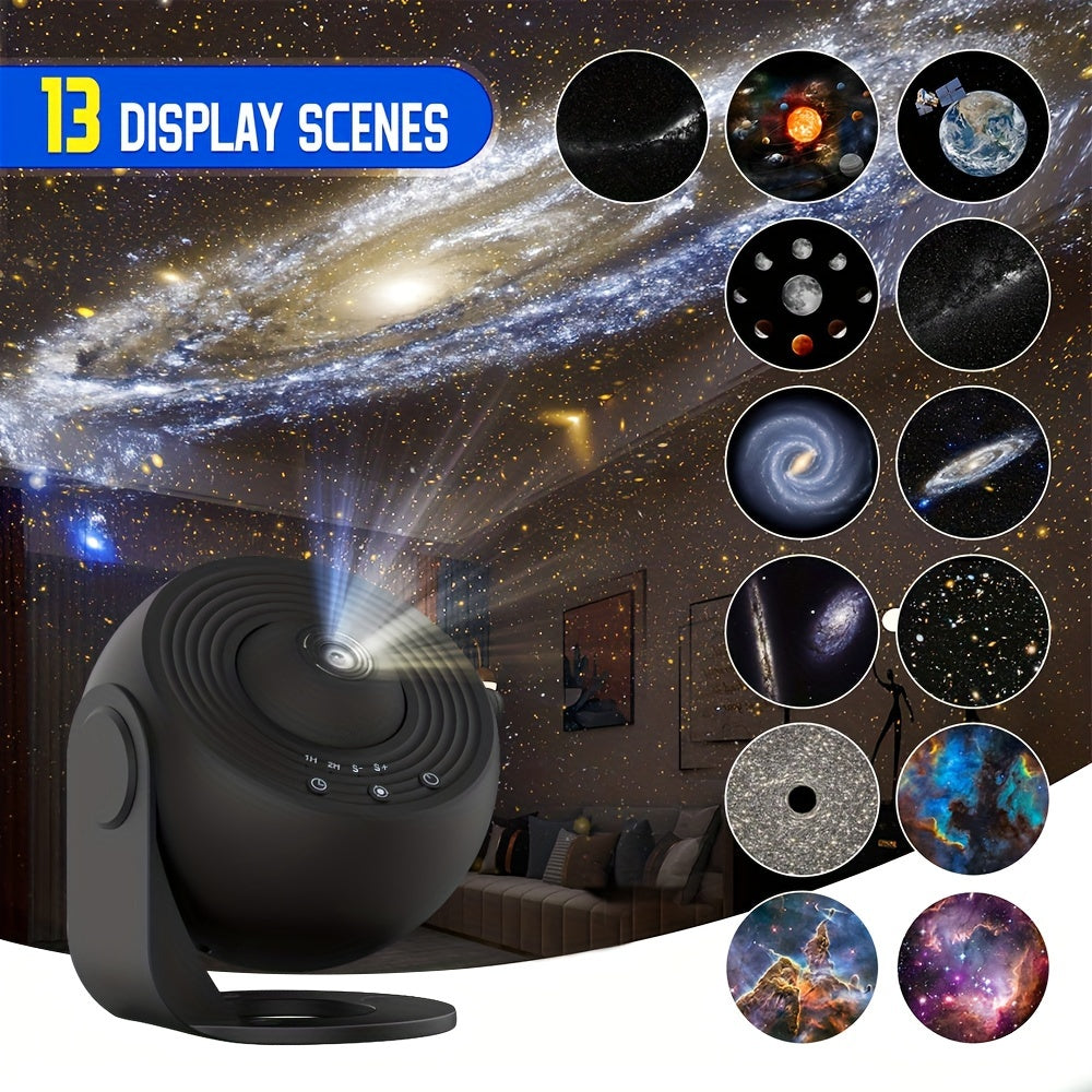 13-in-1 Star Projector Night Light – Galaxy & Planetarium Projector for Bedroom, Aurora Effects