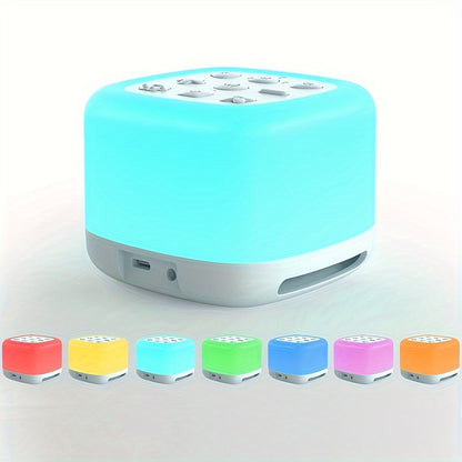 40 Soothing Sounds Sleep Sound Machine - Rechargeable Portable with 7-Color Night Light and Wireless Speaker