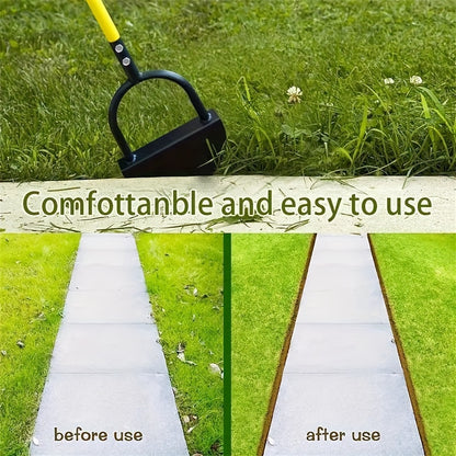 Full Steel Stand-Up Garden Edger with T Grip - Effortless Lawn Trimming and Edging Tool