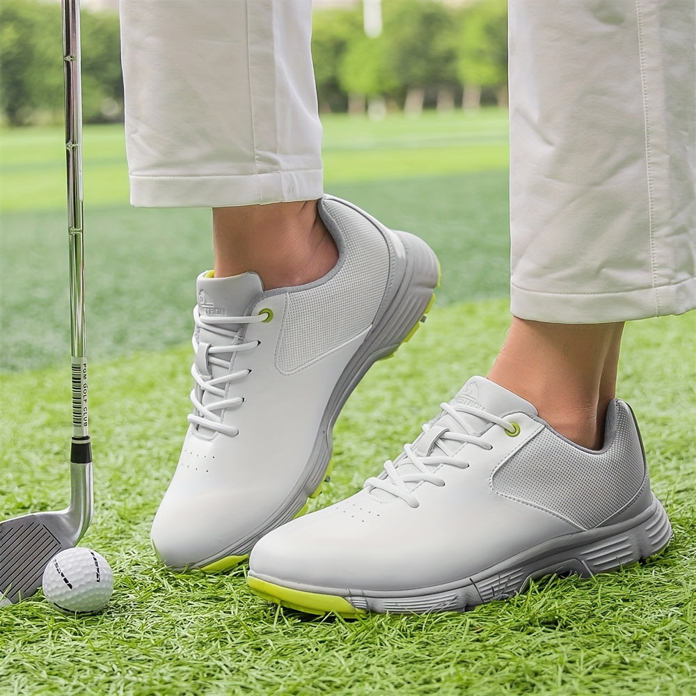 Professional Men's Golf Shoes with Spikes - Athletic Training Footwear for Sporty and Casual Wear