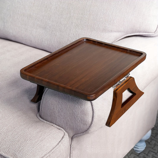 Arm Table Clip-On Tray for Wide Couches - Portable Sofa Table, TV & Side Table for Small Spaces