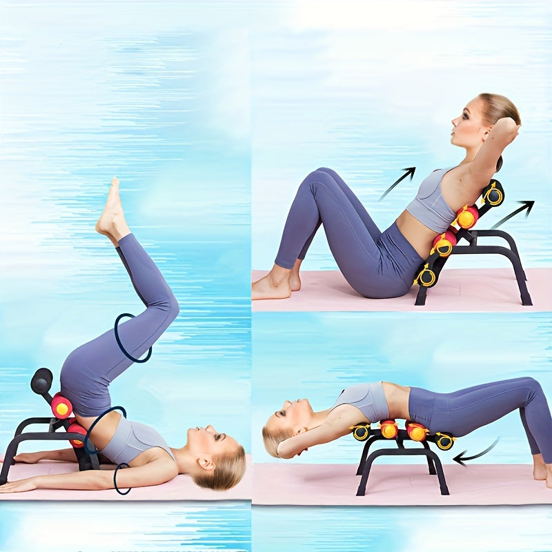 Back Stretching Machine - Ab Workout Equipment, Squat and Rowing Machine, Core Strength Trainer for Full Body Exercise, Fitness Yoga Chair, Sit-Up and Push-Up Machine, Ideal Halloween and Christmas Gift