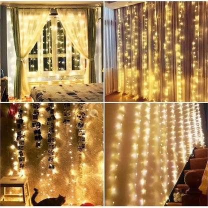 USB String Lights – Holiday Wedding Fairy Light Garland for Bedroom, 3/4/6M Remote Control LED Curtain Christmas Decoration