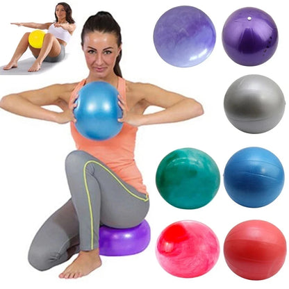 25cm Yoga Ball for Gymnastics and Pilates - Core Balance Exercise Ball for Indoor Gym Fitness Training