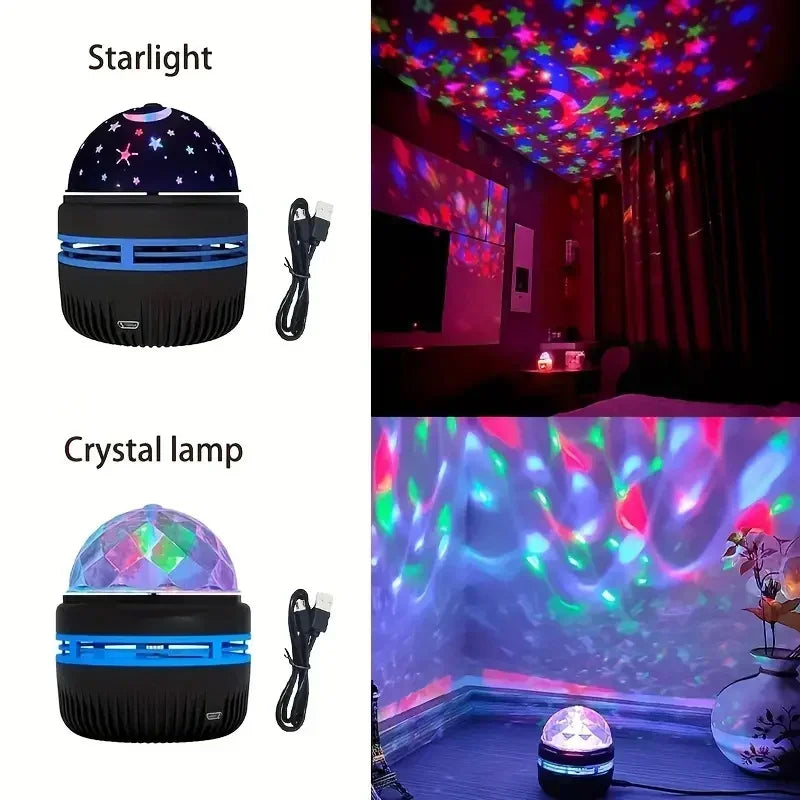 Ocean Wave Projector - 7-Color Patterns, Remote Control, USB Powered for Bedroom, Home Theater, Ceiling, Room Decor