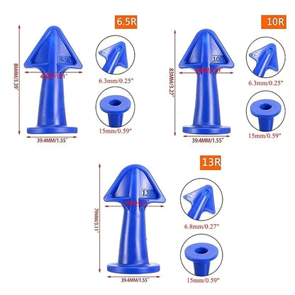 3PCS Silicone Caulk Nozzle Applicator Kit - Caulking Tools for Sealant Epoxy, Piston Nozzle Accessories