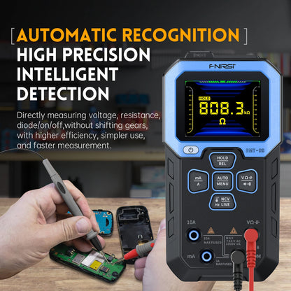 FNIRSI DMT-99 Digital Multimeter – 9999 Counts, Smart Professional Tester, 1000V, 10A, True RMS, Auto Range, AC/DC, Ohm, Hz, Capacitance