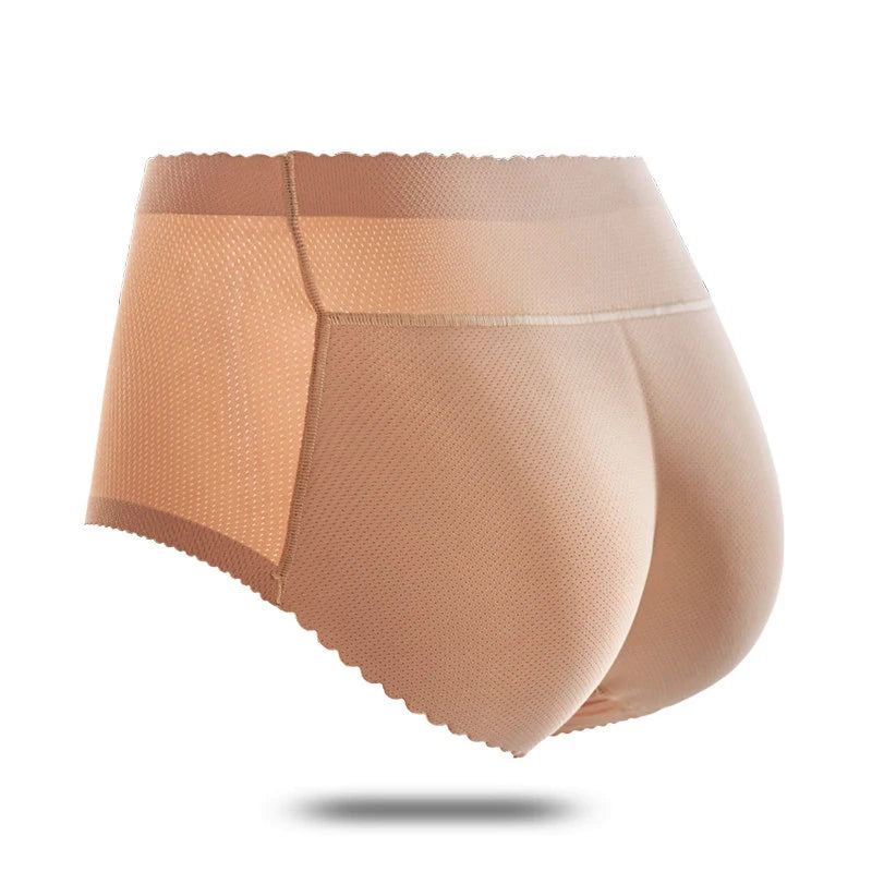 Women's Padded Push-Up Panties: Butt Lifter Shaper with Fake Ass Buttocks Hip Pads - Invisible Control Briefs Underwear