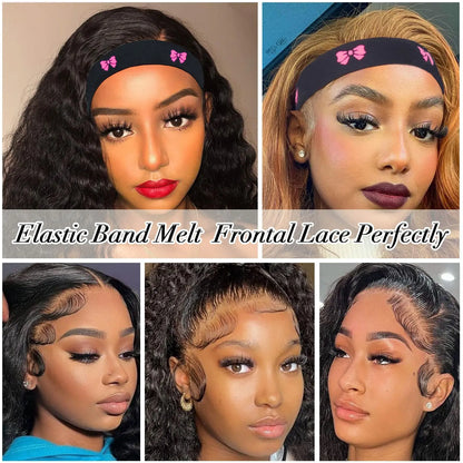 Lay Your Edges Perfectly: Elastic Wig Edge Wrap Band for Lace Melting - Adjustable Band for Seamless Baby Hair and Wig Application