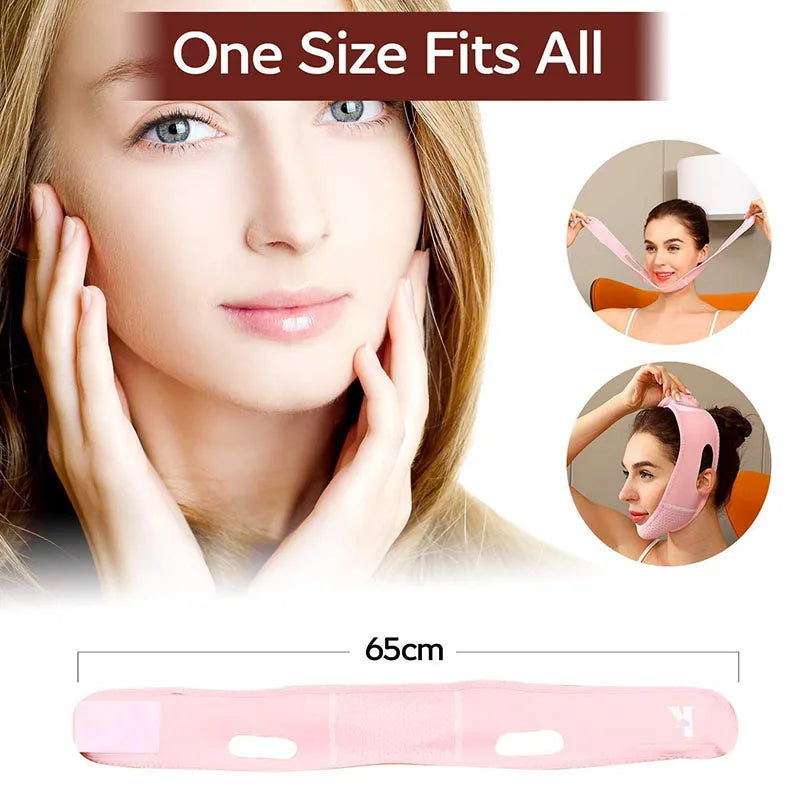 Facial Slimming Strap - Reusable V Line Lifting Mask | Double Chin Reducer | Chin Up Mask Face Lifting Belt | V Shaped Slimming Solution