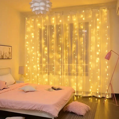 USB String Lights – Holiday Wedding Fairy Light Garland for Bedroom, 3/4/6M Remote Control LED Curtain Christmas Decoration