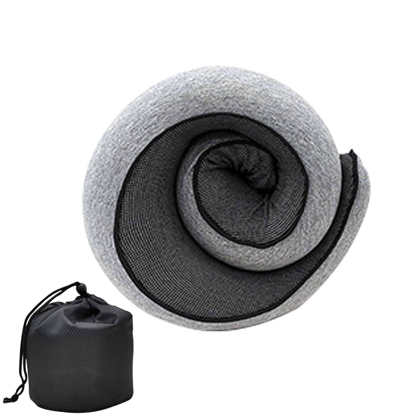 Travel Neck Pillow – Memory Foam U-Shaped Snail Style, Portable & Adjustable for Neck Support, Soft Noon Break Sleep Pillow