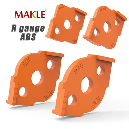 Woodworking Router Corner Radius Templates: Jig R5 to R40 for Routing Curved Corners - ABS Tool